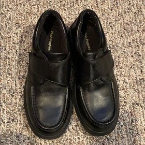 Black Leather Loafer Shoes For Men